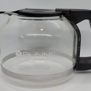 Bunn Coffee Pot 10 Cup Replacement Glass Carafe Black No Drip Lid Handle